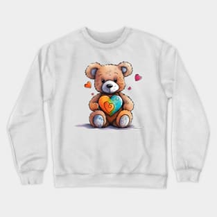 Cute Lovable Teddy Bear Crewneck Sweatshirt